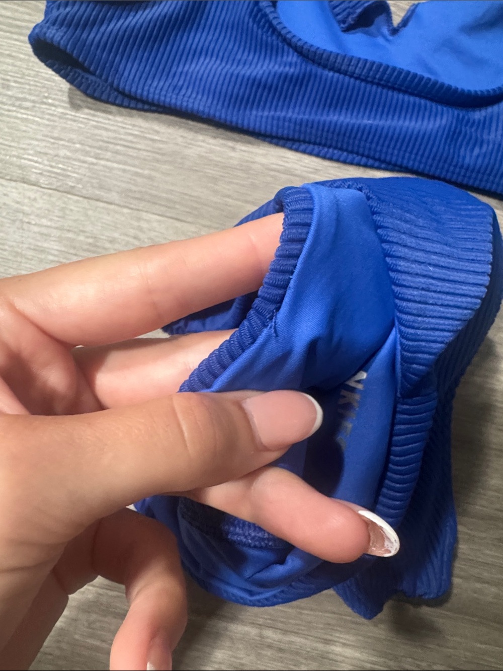 Frankie’s Bikinis Cole Ribbed Top Matching Enzo Ribbed Bottoms Cerulean Blue - Picture 6 of 8